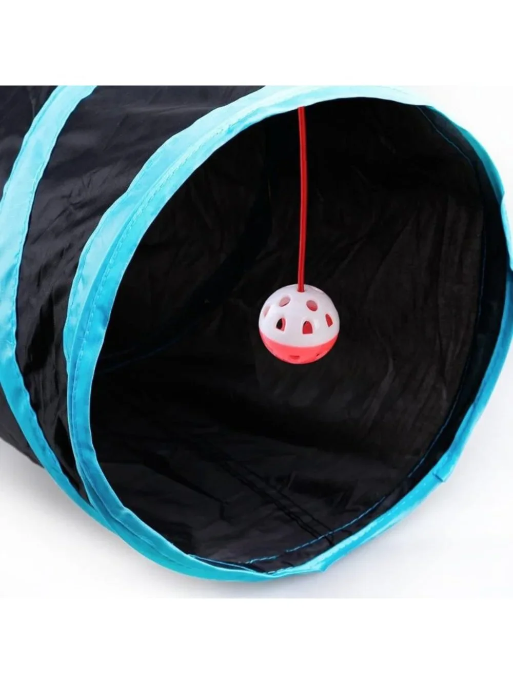 Large 3-Way Cat Tunnel with Peek Holes - Collapsible Interactive Play Toy for